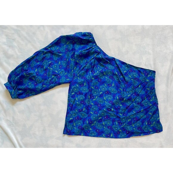 Veronica Beard Lyric Silk Top In Cobalt Multi Sz 6 New - Picture 6 of 11